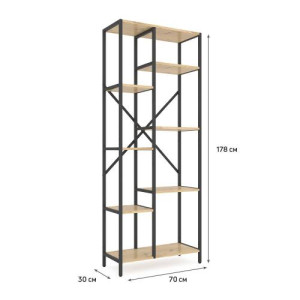 Raft Nex Loft Cascade 178 x 70 x 30 cm Anthracite/Oak Artisan