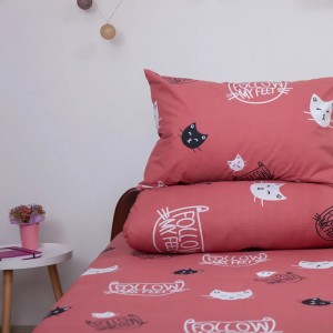 Подростковое постельное бельё "Soft Dreams" 145 x 210 см Kitten Red