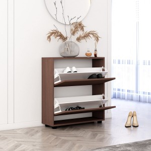 Dulap pentru pantofi Mobildor Leo 2 uși 86x80x27 cm Wenge