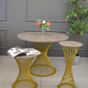 Masă de cafea DP Felicia Cleaf Beige/Gold
