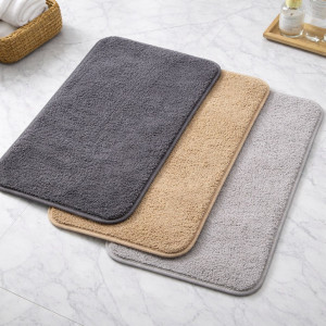 Set Covorașe de baie cu spate antiderapant Grey