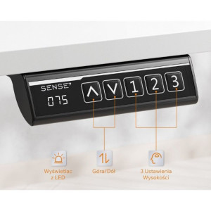 Masă gaming Sense7 Nojo Light 140 x 70 cm White