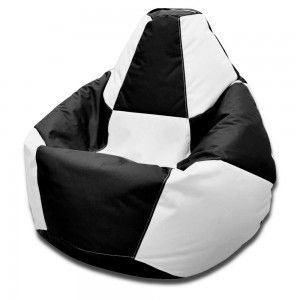 Кресло-мешок Bean Bag Груша Шахматы Oxford XXL White