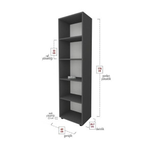 Etajeră pentru living Bofigo 13-25 Anthracite