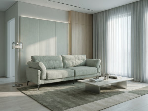 Canapea dreaptă extensibilă Amberg Silk Ape 17