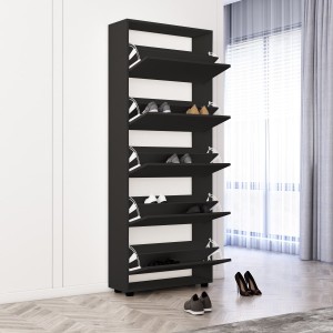 Dulap pentru pantofi Mobildor Leo 5 uși 203x60x27 cm Anthracite