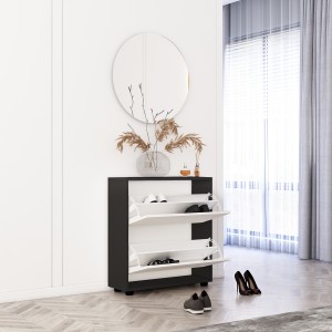 Шкаф для обуви Mobildor Leo 2 двери 86x80x27 см Anthracite/White