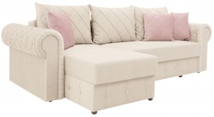 Canapea de colț extensibilă ArtVent Model II Chesterfield Beige