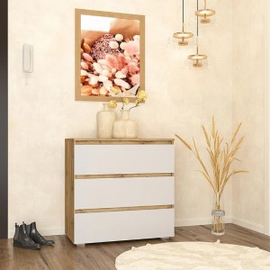 Комод Yasen Duo 800 3S White/Дуб Артизан