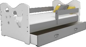 Одноярусная кровать Dino 80 x 160 см Grey