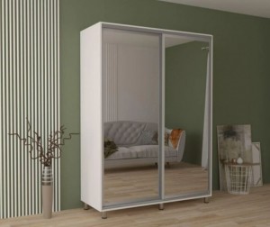 Dulap-cupe Mobildor Aron 130x220x60 cm Alb Briliant