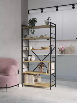 Стеллаж Nex Loft 180 Anthracite/Oak Artisan