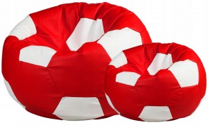 Кресло-мешок Bean Bag Мяч Eco XL Red/White