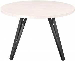 Кухонный стол DP Tokyo Rondo 130x130x75 см Шелковый камень/Black