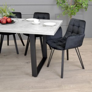 Masă de bucătărie DP Hana 180x90 cm Beton/Black