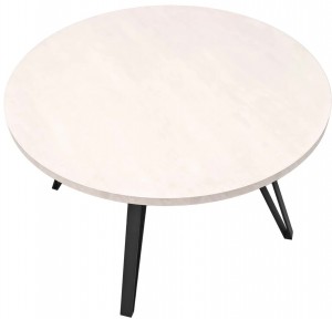 Кухонный стол DP Tokyo Rondo 130x130x75 см Шелковый камень/Black