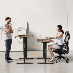 Masă gaming Sense7 Nojo Light 120 x 60 cm Dark Brown