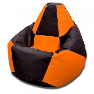 Кресло-мешок Bean Bag Груша Шахматы Oxford XL Orange