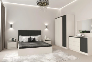 Dulap Yasen Monaco SZF3D2S Gri Elegant Soft Touch