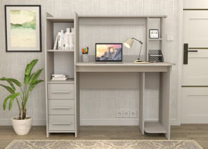 Прямой компьютерный стол Yasen Синус Кашемир/Серая лава