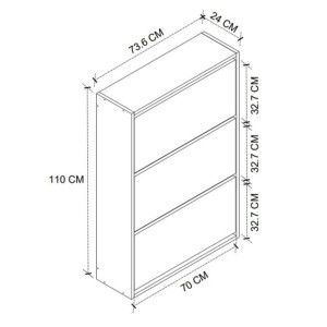 Обувница Bofigo 18-03 Anthracite/White