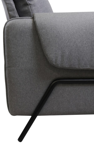 Canapea dreaptă DP Lugo Dark Grey