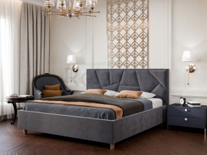 Кровать Erevan 140 x 200 см Dark Grey