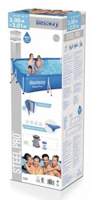 Piscină Bestway Steel Pro Carcas Metal 300x201x66 cm 