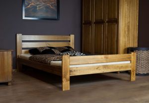 Pat din lemn MM Neli 90 x 200 cm Stejar