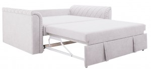 Canapea dreaptă extensibilă Aleco Power Grey