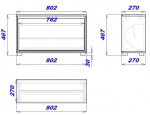 Шкаф для обуви Mobildor Leo 1 дверь 47x80x27 см Brown