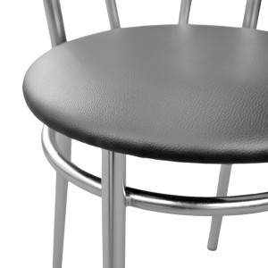Scaun pentru bucătărie Nowy Styl Tulipan Chrome V-4 Black