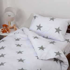 Подростковое постельное бельё "Soft Dreams" 145 x 210 см Stars Grey