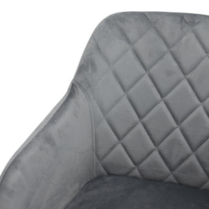 Scaun pentru bucătărie DP Loper Dark Grey (HRL 21)+Black Legs