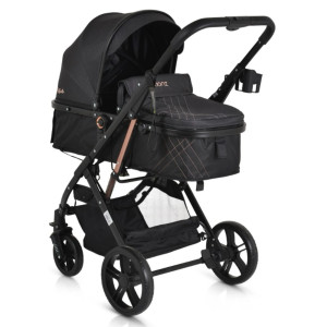 Cărucior 2 în 1 transformabil Moni Raffaelo Black