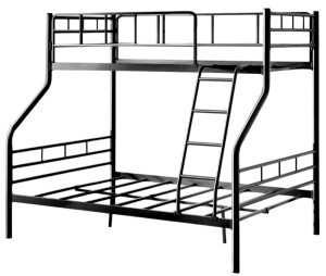 Pat supraetajat pentru copii Evger R-70XL 90/140 x 200 Black