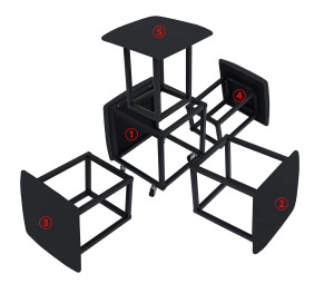 Cub Transformer 5 scaune in 1 Nex Home N11, Bej deschis