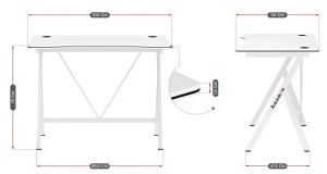 Геймерский стол Hero 1.4 White