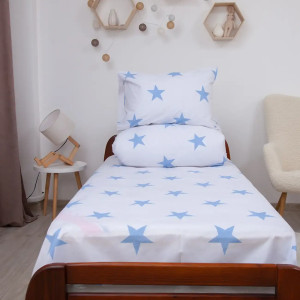 Lenjerie de pat pentru adolescenți "Soft Dreams" 145 x 210 cm Stars Blue