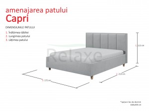 Pat Capri 160 x 200 cm Dark Grey