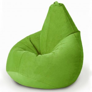 Fotoliu sac Bean Bag Pară Velur XL Salat