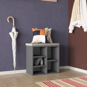 Pantofar cu șezut Mobildor Aspect 54 x 30 x 48 cm Anthracite