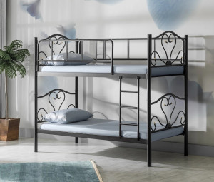 Pat supraetajat pentru copii Evger R-50 90 x 200 cm Black