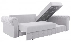 Canapea de colț extensibilă ArtVent Model III Chesterfield Grey