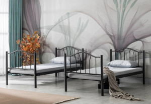 Двухъярусная кровать для детей Evger R-25 90 x 200 см Black