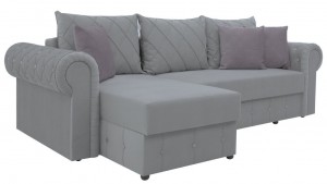 Canapea de colț extensibilă ArtVent Model II Chesterfield Dark Grey