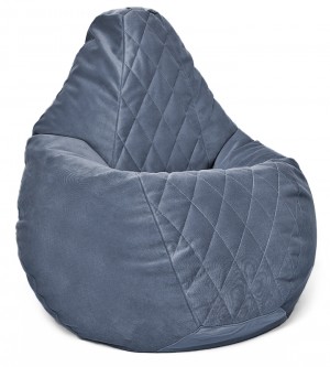 Fotoliu sac Bean Bag Pară "Maserrati" Romb Grey