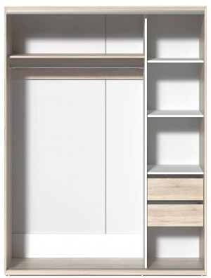 Dulap-Cupe Fabrik Home 2 oglinzi 160x216x60 cm Stejar sonoma