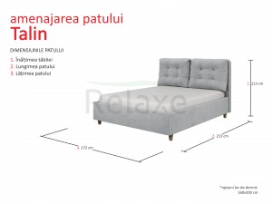 Кровать Talin 160 x 200 см Dark Grey