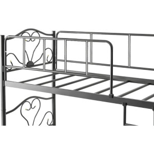 Pat supraetajat pentru copii Evger R-50 90 x 200 cm Black